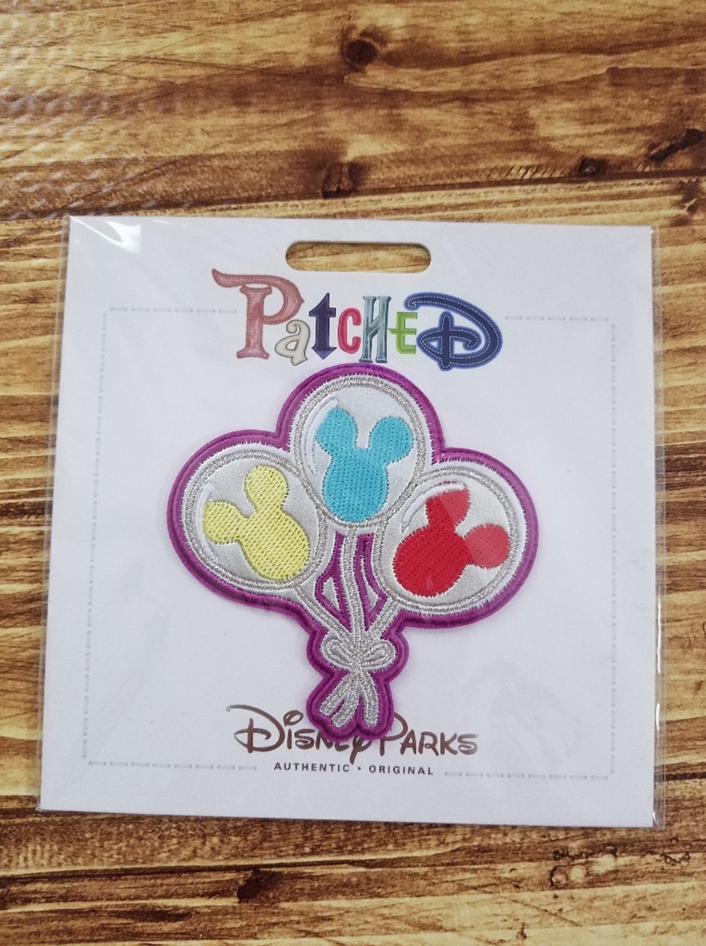 Disney Parks Patched Mickey Balloon Trio Patch Bouquet